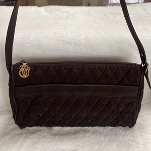Vera Bradley Brown Quilted Purse EUC